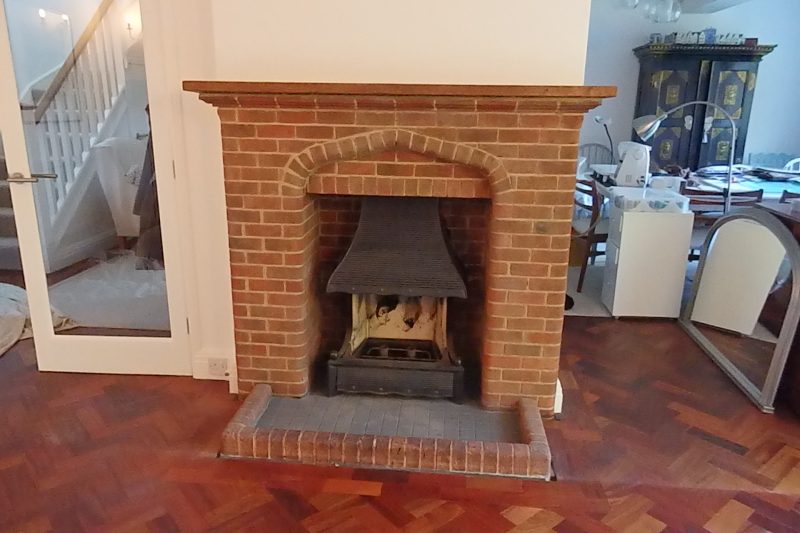 New Fire place. This is before the work is to be carried out at Loose, near Maidstone, Kent.